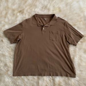 Croft & Barrow Brown Short Sleeve Polo Shirt XXL